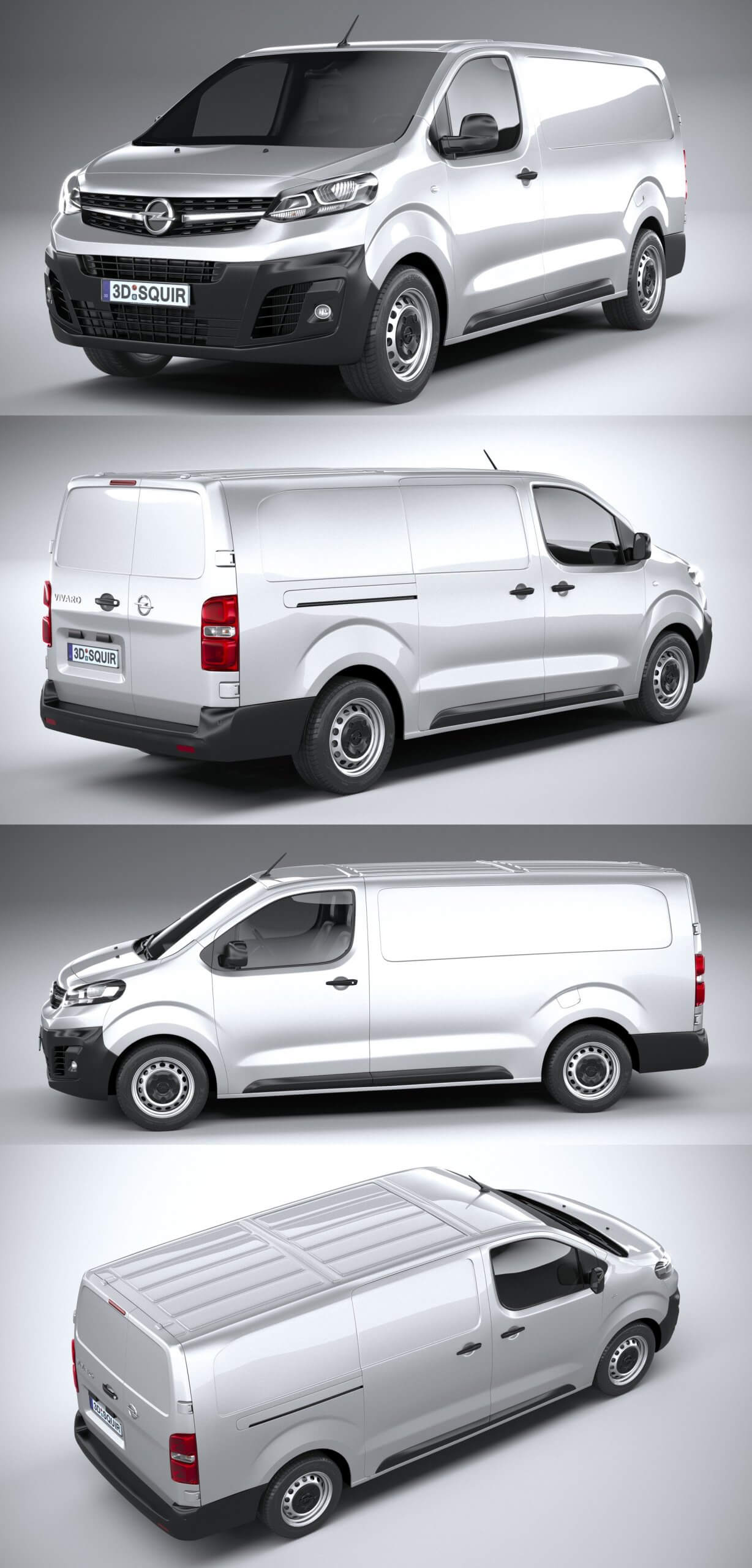 2020欧宝Opel Vivaro Cargo L商用车3D模型（OBJ,FBX,MAX）