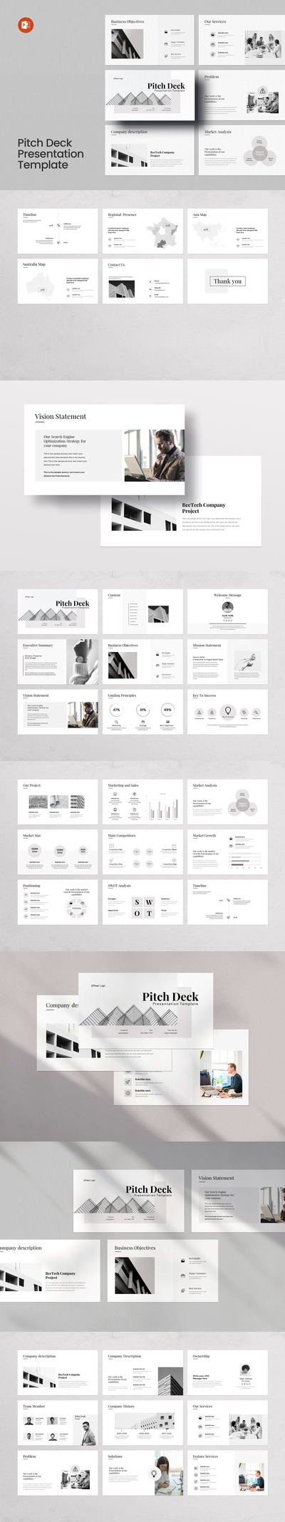 漂亮极简主义PPT模版 (PPTX)