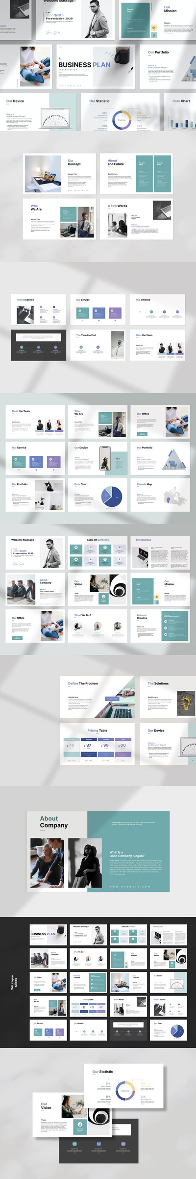 极简主义商业计划PPT模版 (PPTX)