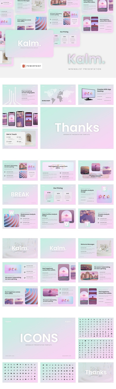 极简主义超现代和独特的设计PPT模版 (PPT,PPTX)