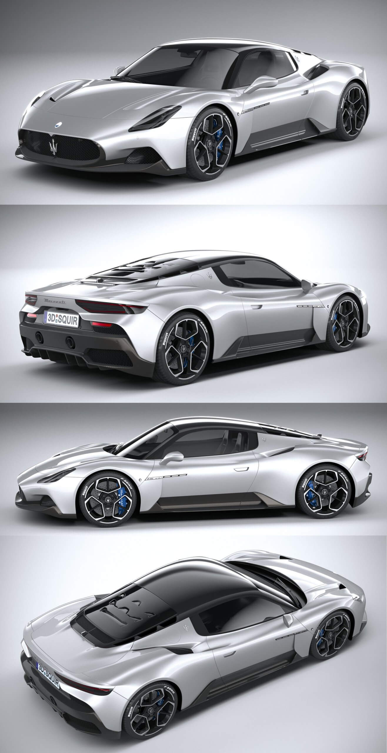 2021款玛莎拉蒂Maserati MC20跑车3D模型（OBJ,FBX,MAX）