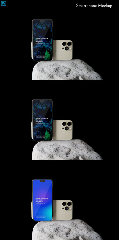 智能手机实物模型样机 (PDF,PSD)