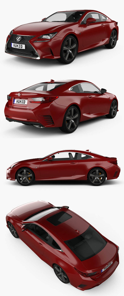 2019雷克萨斯Lexus RC 200t汽车3D模型（OBJ,FBX,MAX）