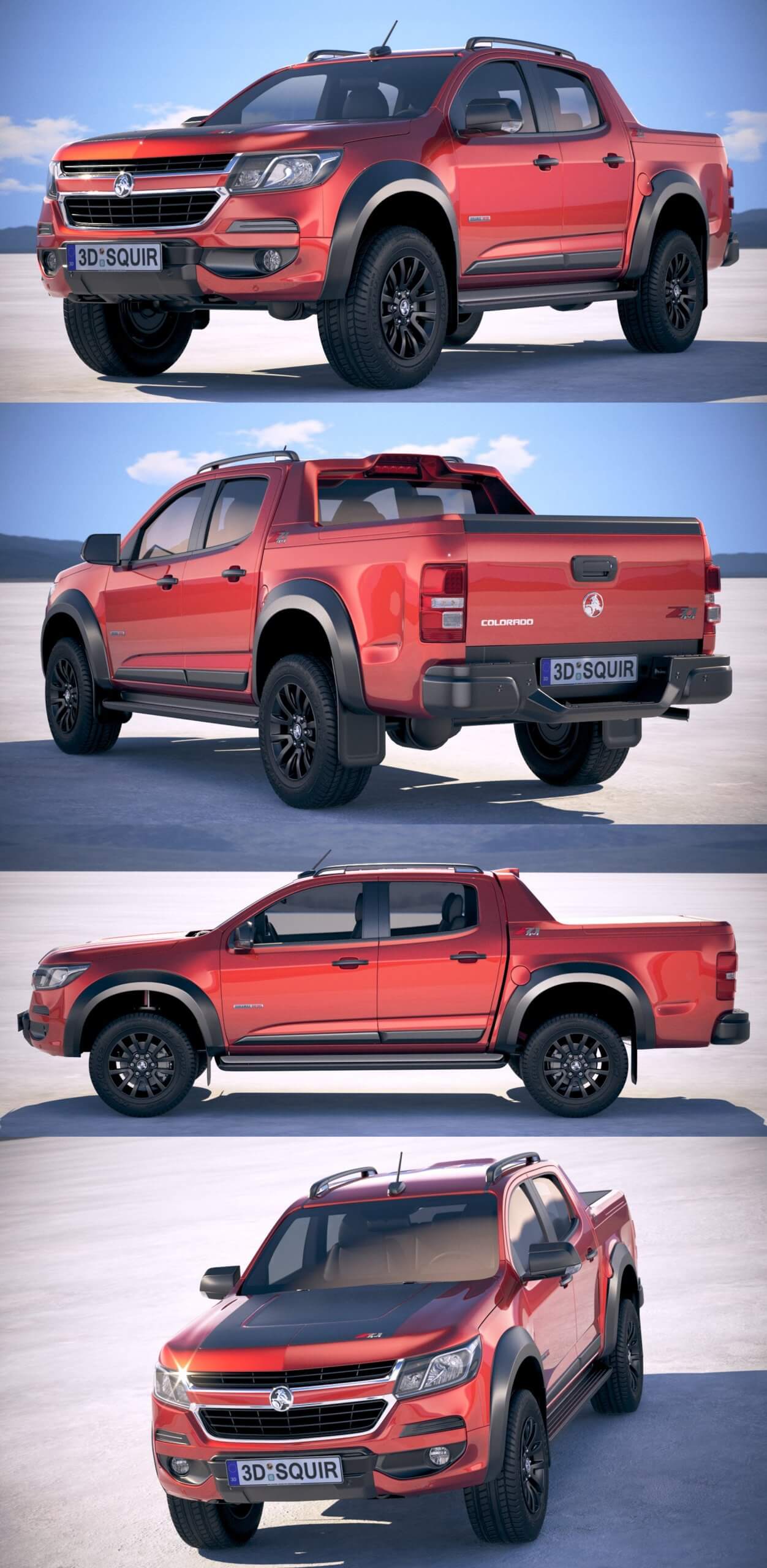 2020霍顿Holden Colorado DoubleCab皮卡车3D模型（OBJ,FBX,MAX）
