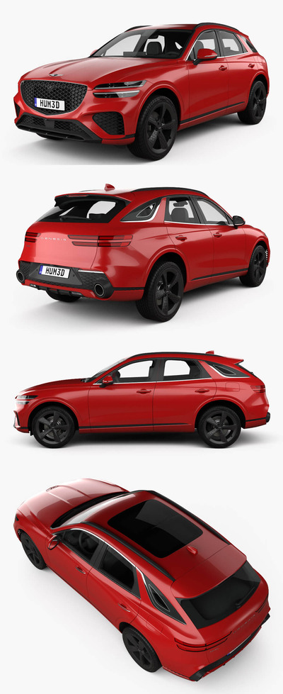 2022款捷尼赛思Genesis GV70 Sport汽车3D模型（OBJ,FBX,MAX）