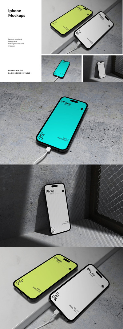 Iphone 14实物模型样机 (PSD)