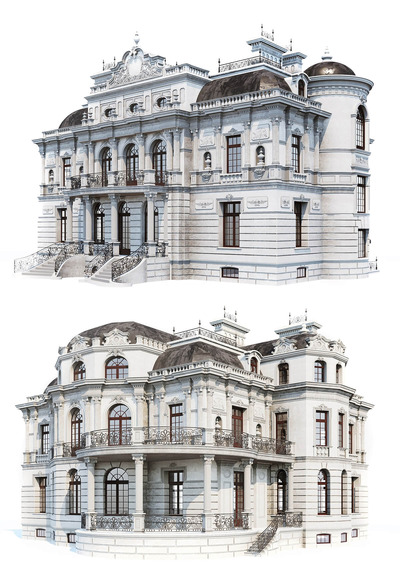 经典房屋建筑3D模型（OBJ,MAX）