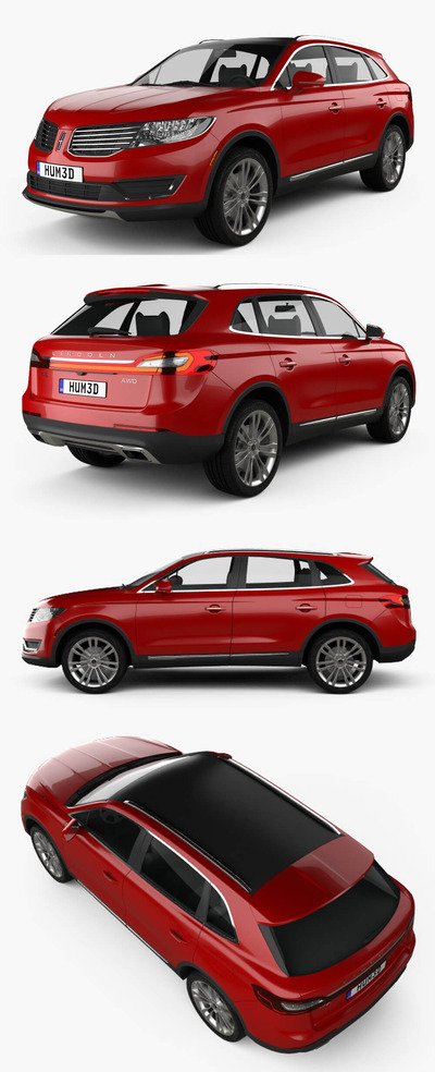 2019款林肯Lincoln MKX汽车3D模型（OBJ,FBX,MAX）