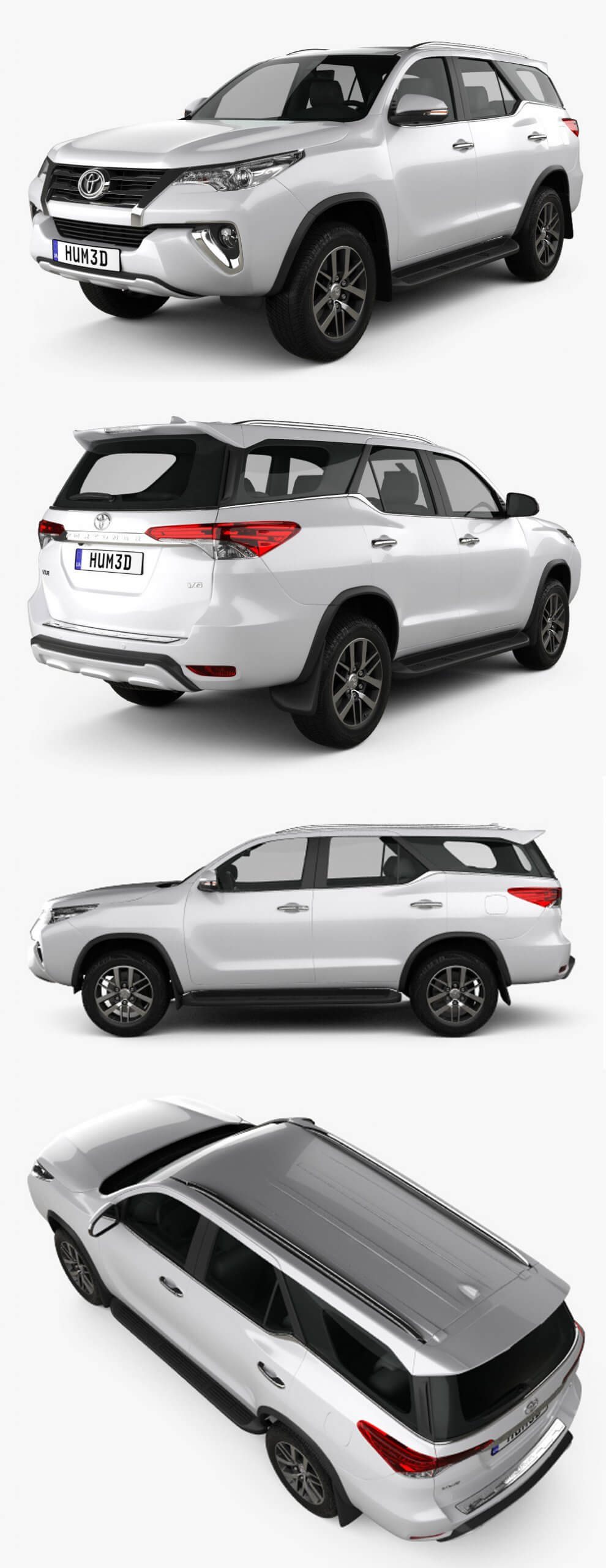 2019丰田Toyota Fortuner VXR越野车3D模型（OBJ,FBX,MAX,C4D,LWO）
