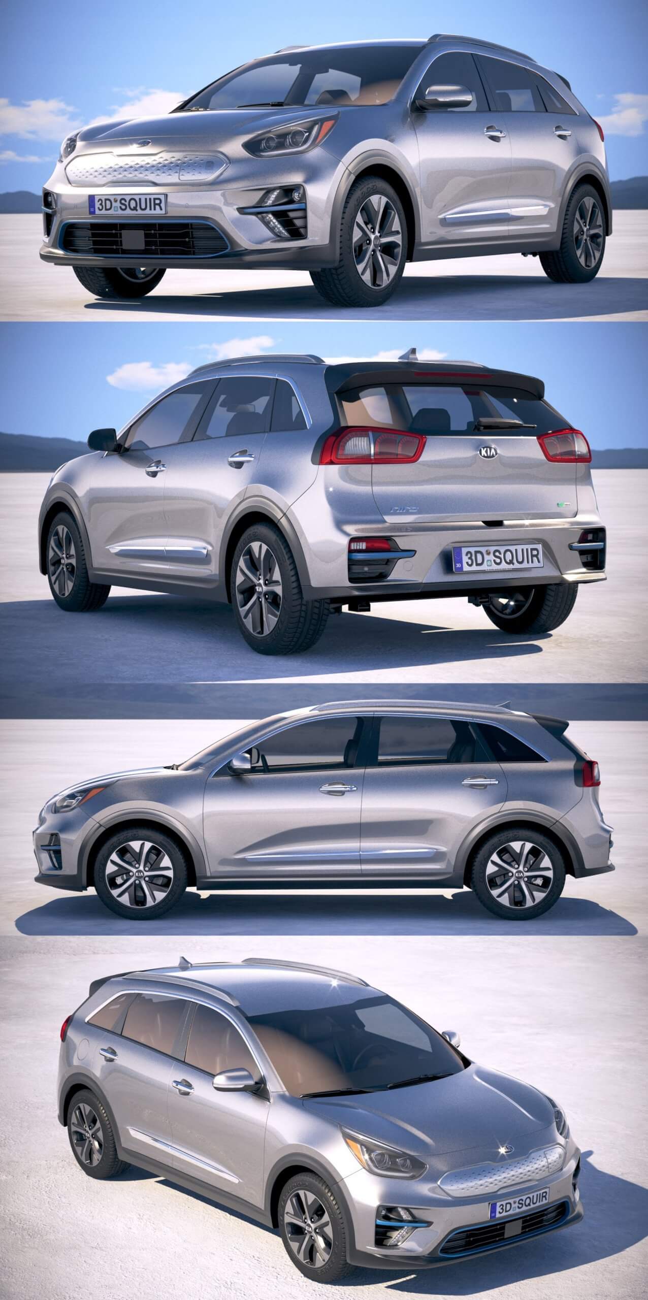 2019起亚Kia E-Niro SUV汽车3D模型（OBJ,FBX,MAX）