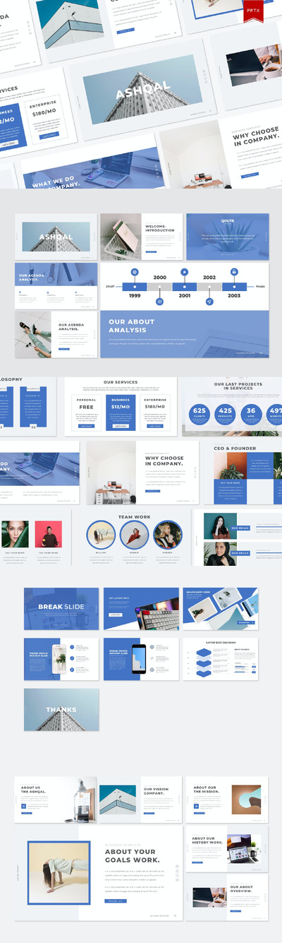 极简主义风格业务介绍 (PPT,PPTX)