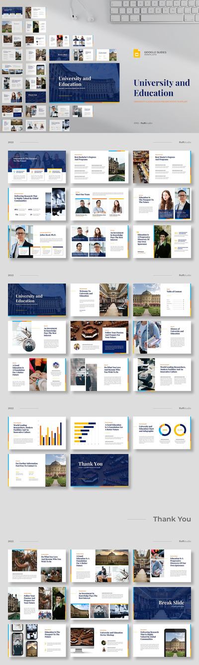 大学和教育课程谷歌幻灯片模板 (PPTX)