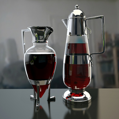 1879 Christopher Dresser古董醒酒器3D模型（FBX,MAX）