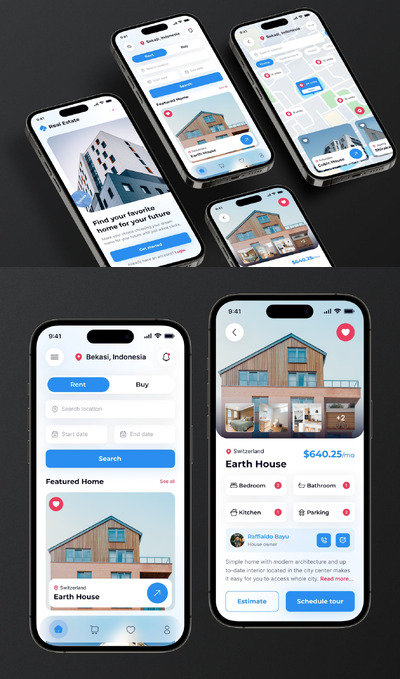 房地产移动应用APP UI KIT (FIG)
