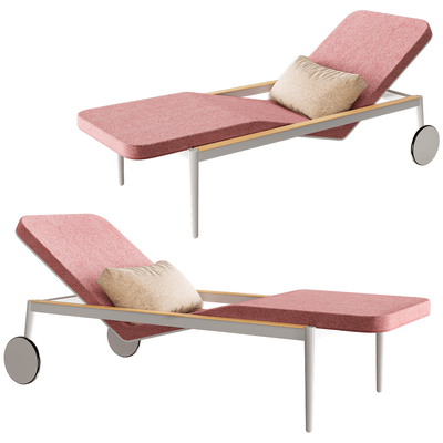 Royal Botania STYLETTO带脚轮的日光浴躺椅3D模型（OBJ,FBX,MAX）