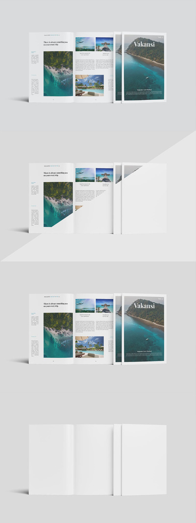 A4宣传册/杂志展示样机 (PSD)