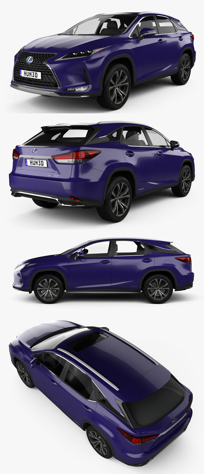 2022款雷克萨斯Lexus RX hybrid Executive汽车3D模型（OBJ,FBX,MAX）