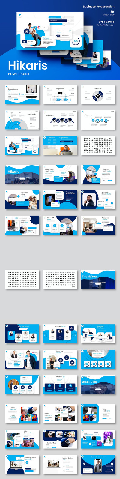 🔴时尚高端专业的高品质商业商务PowerPoint幻灯片演示模板（pptx）