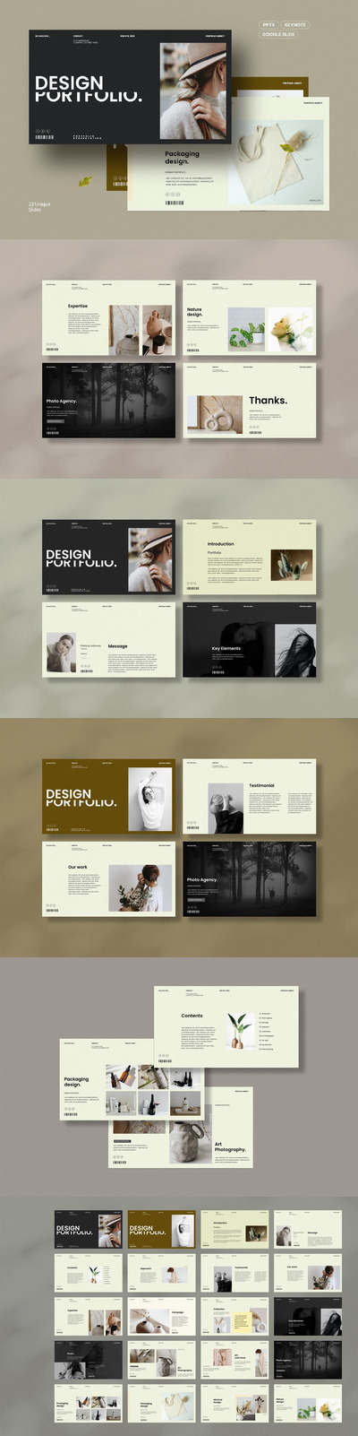 🔴时尚高端专业优雅多用途的PowerPoint幻灯片演示模板（pptx）