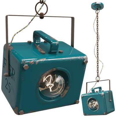 Ferroluce C1650复古工业风吊灯3D模型（OBJ,FBX,MAX）