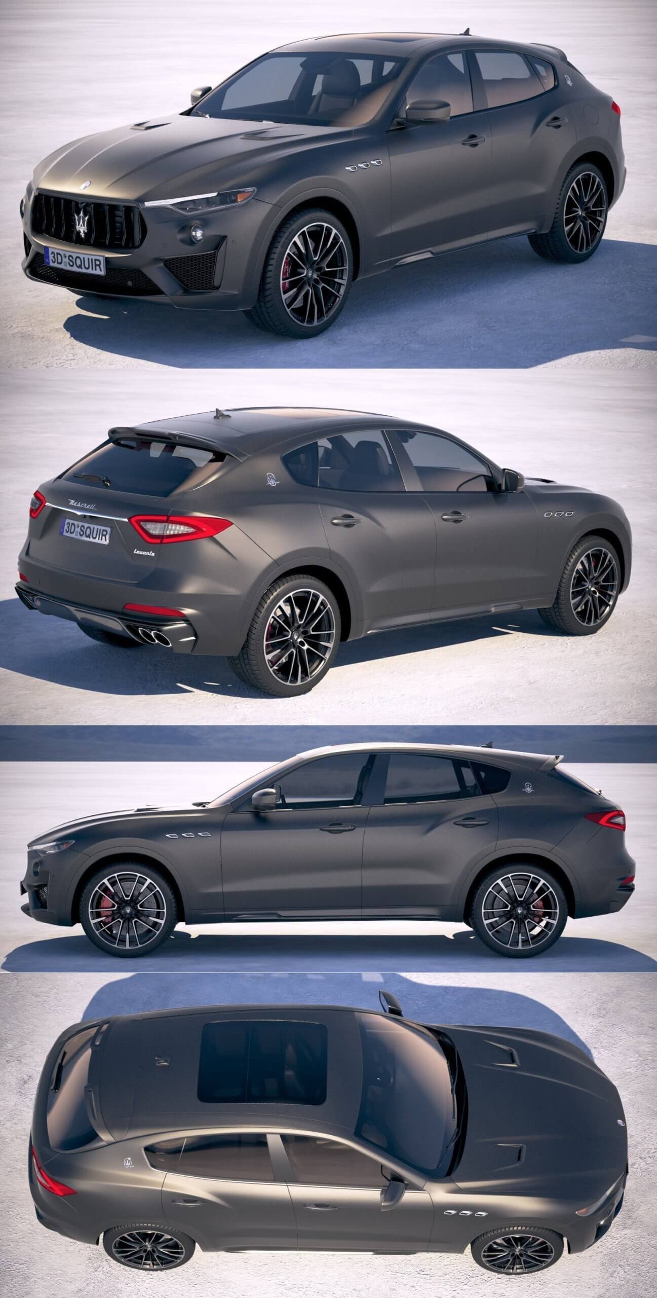 2019款玛莎拉蒂Maserati Levante Trofeo豪华SUV汽车3D模型（OBJ,FBX,MAX）