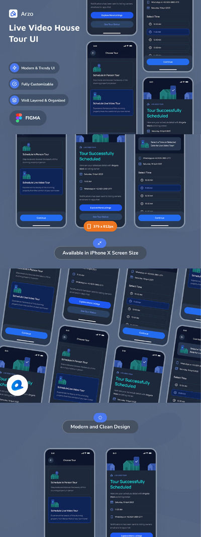 实时视频屋游应用APP UI KIT (FIG)