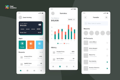 银行应用程序-移动应用APP UI KIT (FIG)