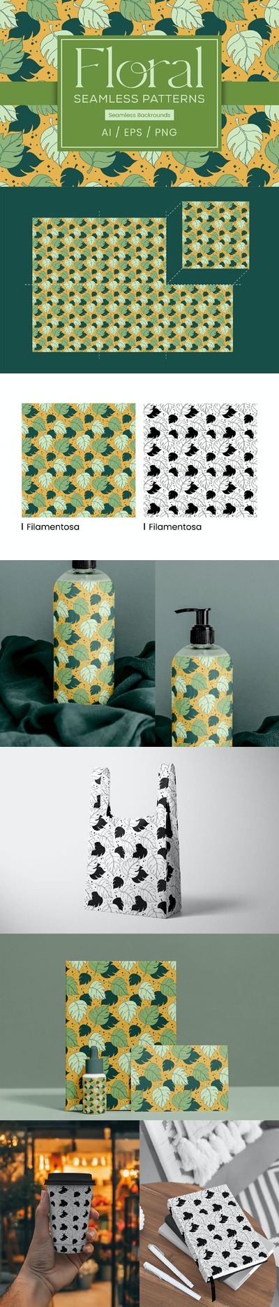 花卉图案背景 (AI,EPS,PNG)