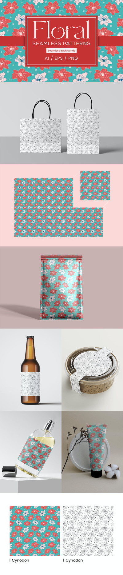 花卉图案背景 (AI,EPS,PNG)