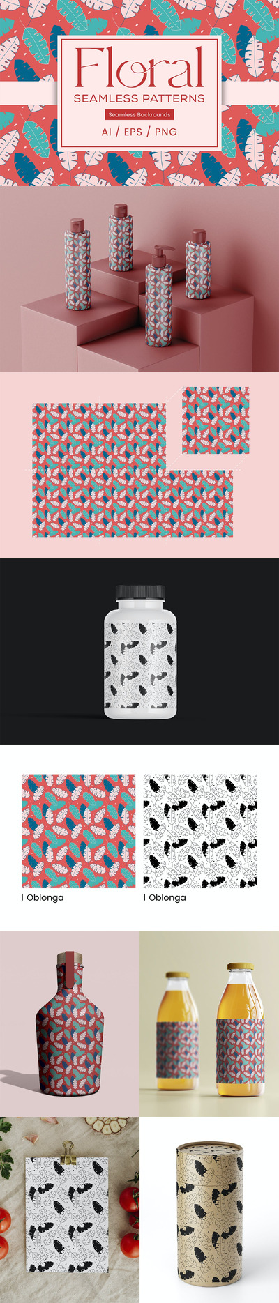 花卉图案背景 (AI,EPS,PNG)