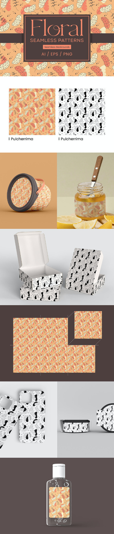 花卉图案背景 (AI,EPS,PNG)