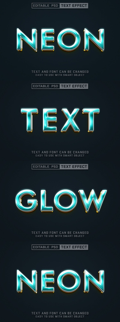 🔴时尚高端专业的高品质金属质感3D立体字字体设计图层样式-PSD