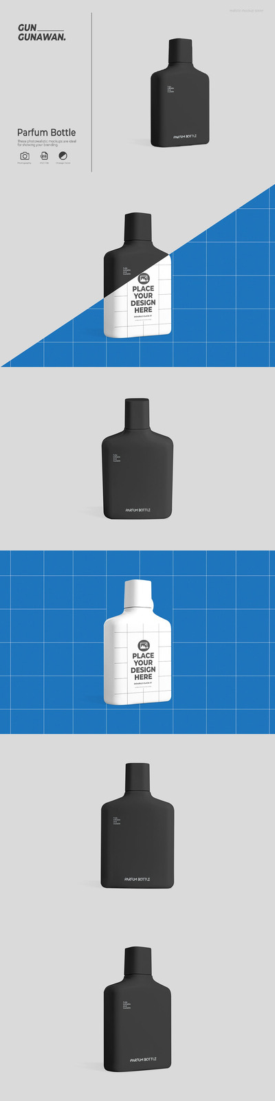 香水瓶包装品牌设计样机 (PSD)