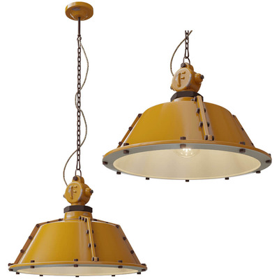 Ferroluce C1720工业风金属吊灯3D模型（OBJ,FBX,MAX）