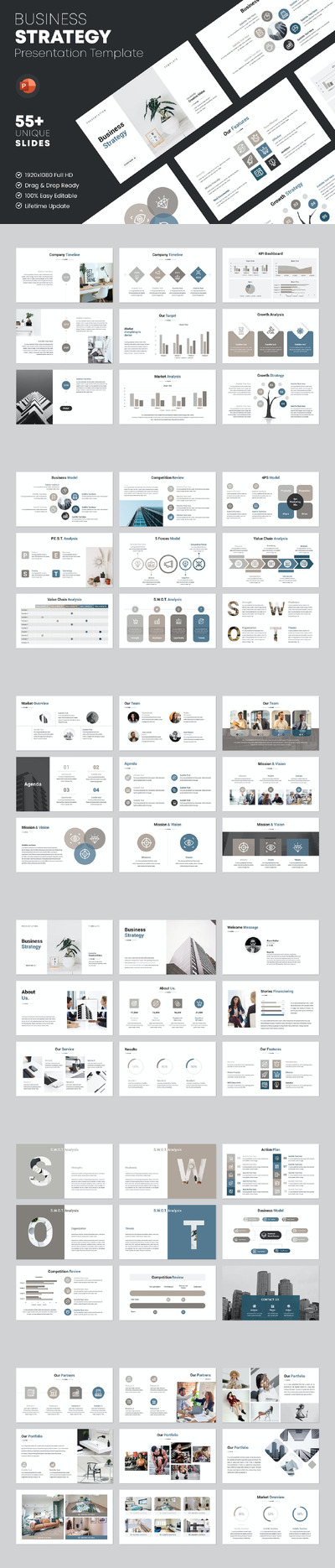 商业策略ppt演示模板 (PPTX)