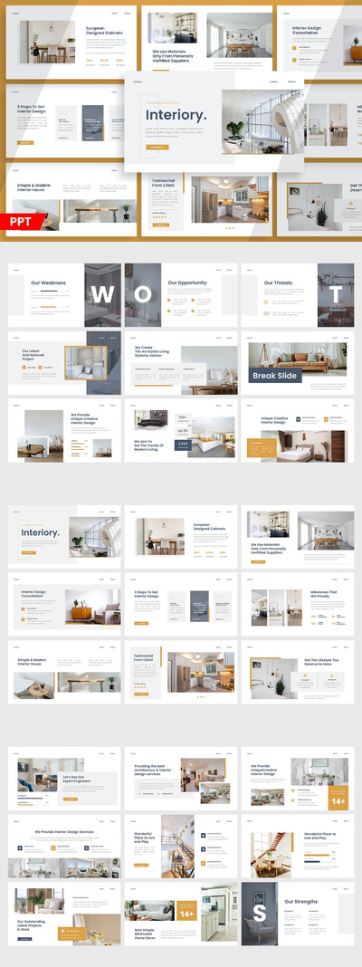 家具装修设计样板展示ppt模板 (PPTX)