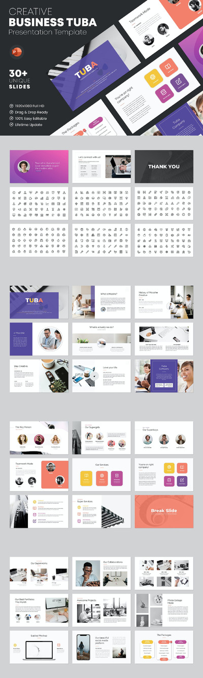 创意商业品牌ppt模板 (PPTX)