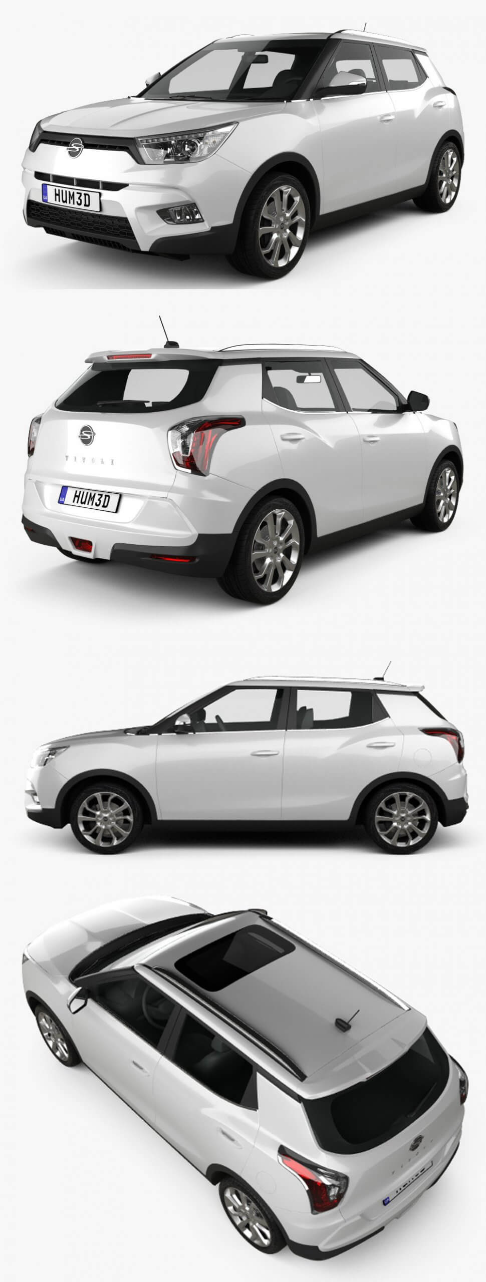 2018款SsangYong Tivoli SUV汽车3D模型（OBJ,FBX,MAX）