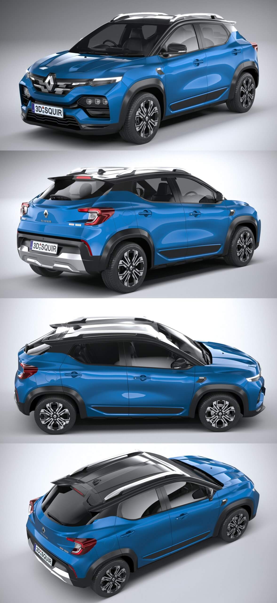 2022款雷诺Renault Kiger小型SUV汽车3D模型（OBJ,FBX,MAX）