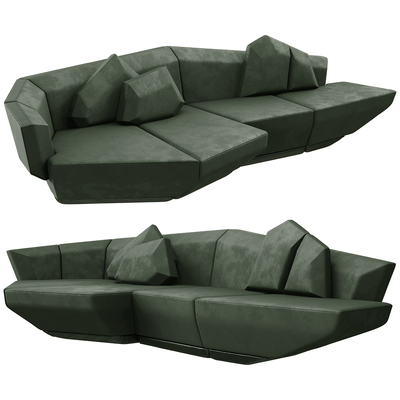 ALMA de LUCE GHADAMES几何造型布艺沙发3D模型（OBJ,FBX,MAX）