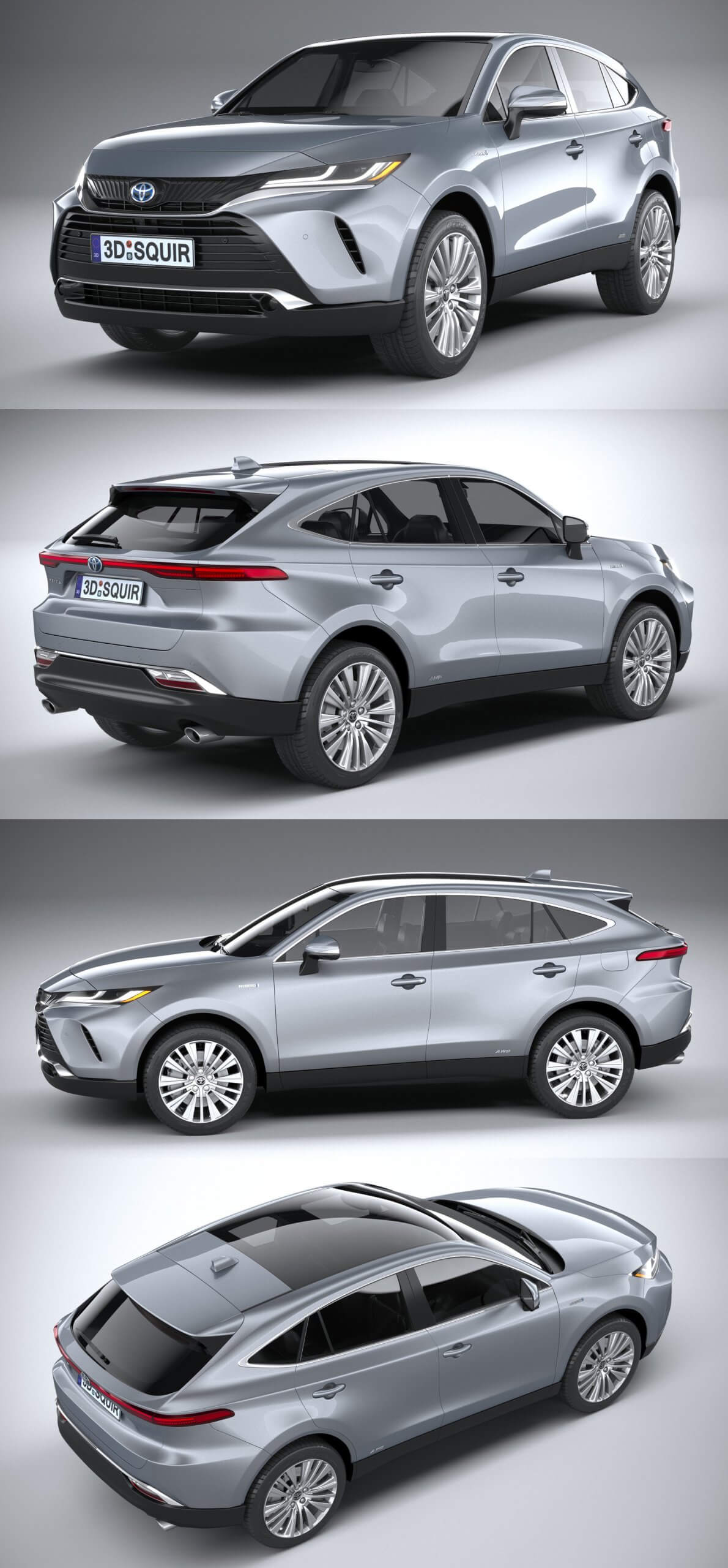 2021款丰田Toyota Venza SUV汽车3D模型（OBJ,FBX,MAX）