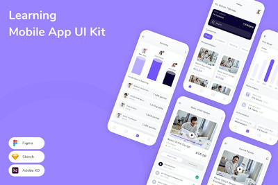 学习移动应用APP UI KIT (SKETCH,FIG,XD)