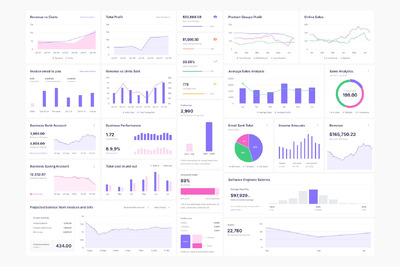 数据可视化面板模板 (FIG,PDF,PNG,PSD,SKETCH)