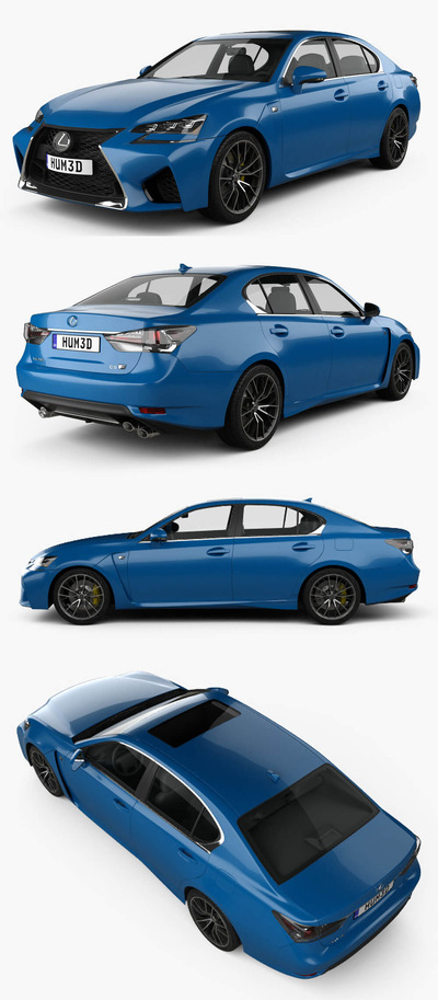 2018款雷克萨斯Lexus GS F汽车3D模型（OBJ,FBX,MAX）