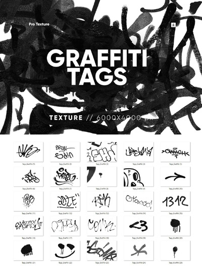 25涂鸦标签纹理 (JPG)