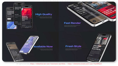 玻璃手机样机场景App演示视频AE模板 (AEP)