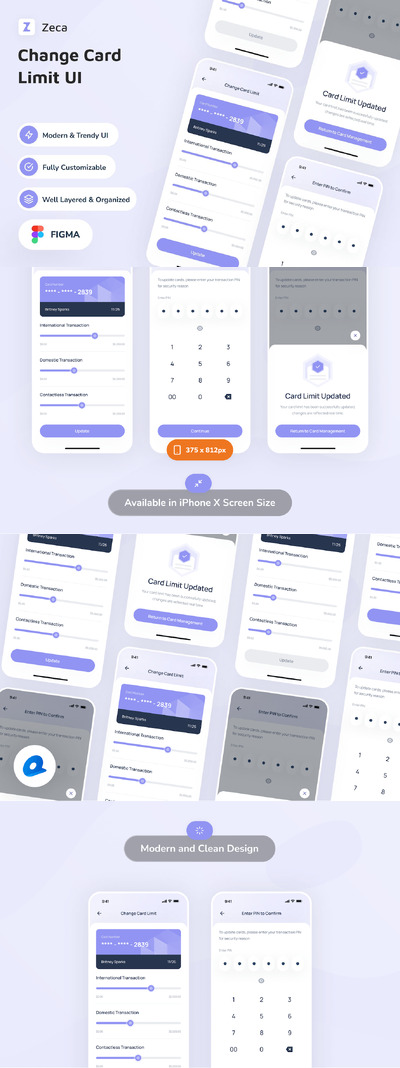 网银更改卡限额应用APP UI KIT (FIG)
