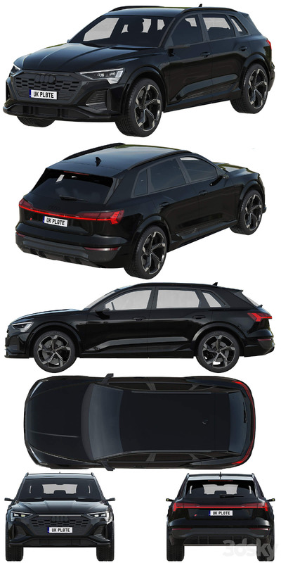 奥迪Audi SQ8 E-Tron汽车3D模型（OBJ,FBX）