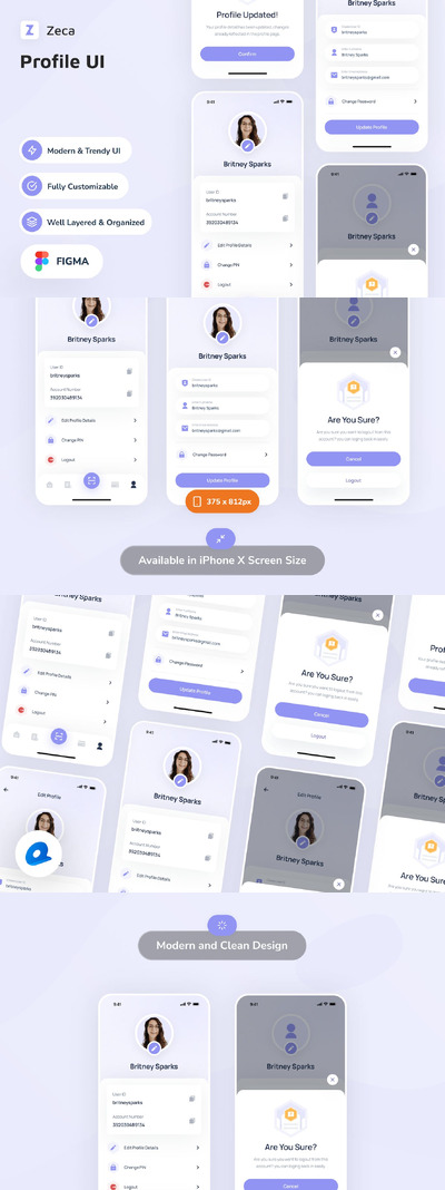配置文件应用APP UI KIT (FIG)