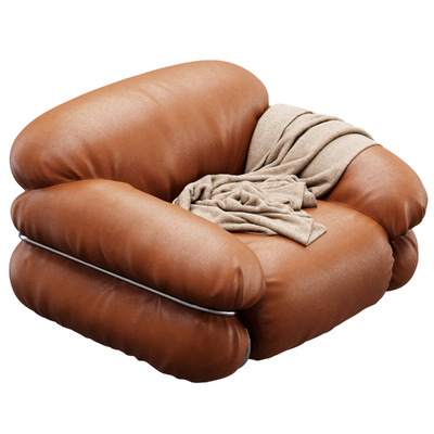 Tacchini Sesann单人皮革沙发3D模型（OBJ,MAX）